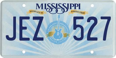 MS license plate JEZ527