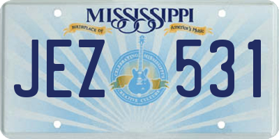 MS license plate JEZ531