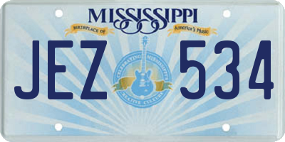 MS license plate JEZ534