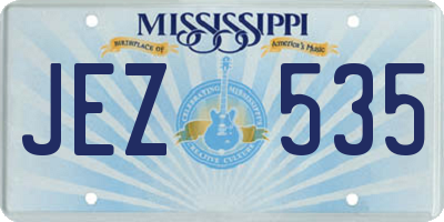 MS license plate JEZ535
