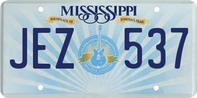 MS license plate JEZ537