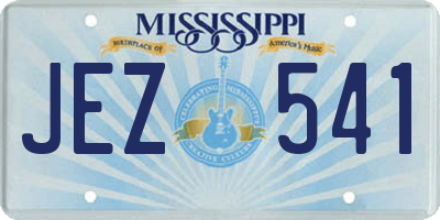 MS license plate JEZ541