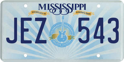 MS license plate JEZ543