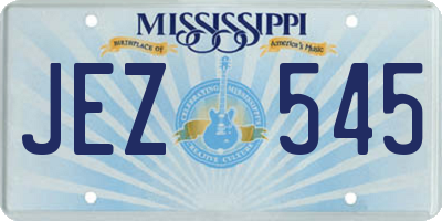 MS license plate JEZ545
