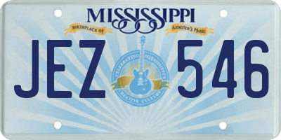 MS license plate JEZ546