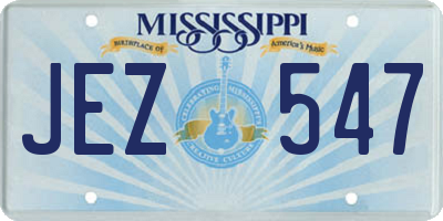 MS license plate JEZ547
