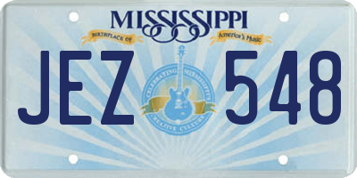 MS license plate JEZ548