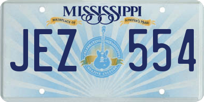 MS license plate JEZ554