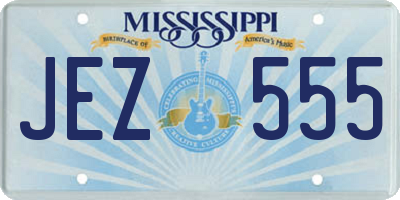 MS license plate JEZ555