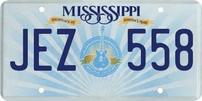 MS license plate JEZ558