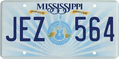 MS license plate JEZ564