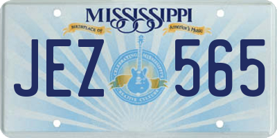 MS license plate JEZ565