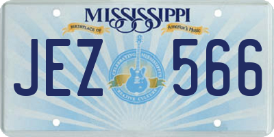 MS license plate JEZ566
