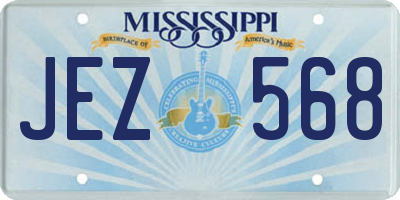 MS license plate JEZ568