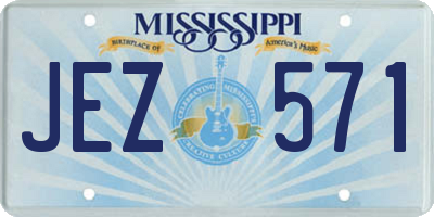MS license plate JEZ571