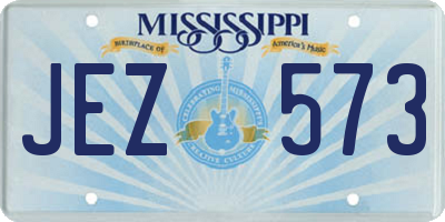 MS license plate JEZ573
