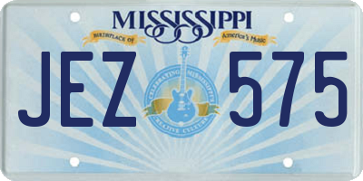 MS license plate JEZ575