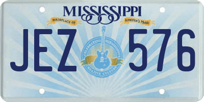 MS license plate JEZ576
