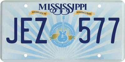 MS license plate JEZ577