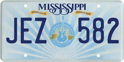MS license plate JEZ582