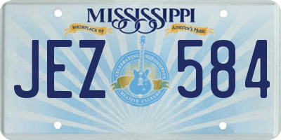 MS license plate JEZ584