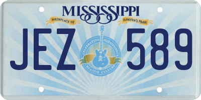 MS license plate JEZ589