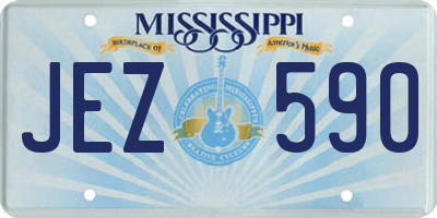 MS license plate JEZ590