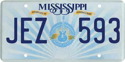 MS license plate JEZ593