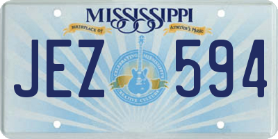MS license plate JEZ594