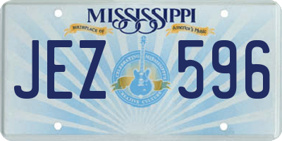 MS license plate JEZ596