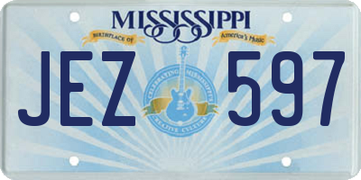MS license plate JEZ597