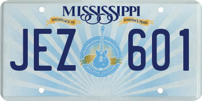 MS license plate JEZ601