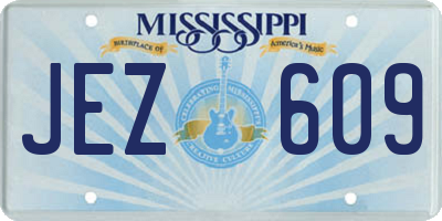 MS license plate JEZ609