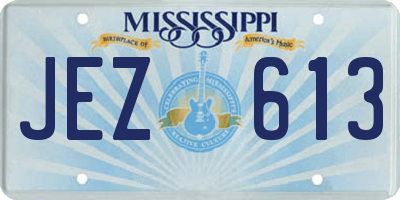 MS license plate JEZ613