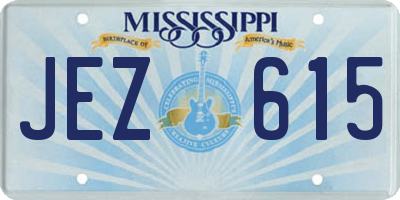 MS license plate JEZ615