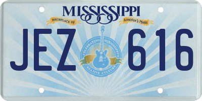 MS license plate JEZ616