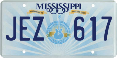 MS license plate JEZ617