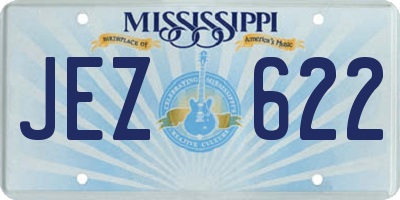 MS license plate JEZ622