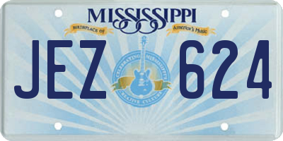 MS license plate JEZ624