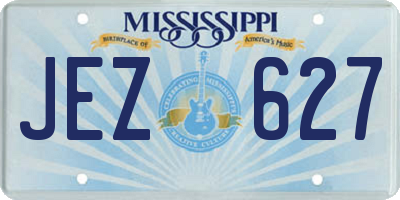 MS license plate JEZ627