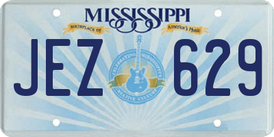 MS license plate JEZ629