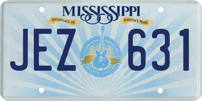 MS license plate JEZ631