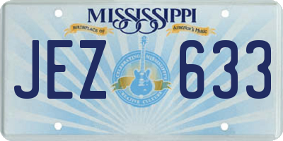 MS license plate JEZ633