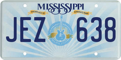 MS license plate JEZ638