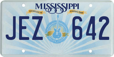 MS license plate JEZ642