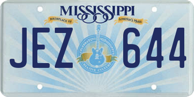 MS license plate JEZ644