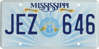 MS license plate JEZ646