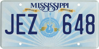 MS license plate JEZ648