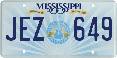 MS license plate JEZ649