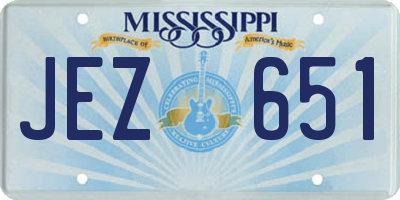 MS license plate JEZ651